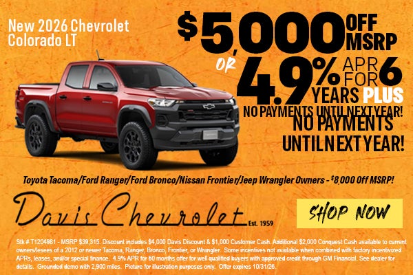 New 2026 Chevrolet Colorado LT